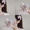 Women Hairpin Heart Shape Imitation Pearls Bowknot Decor Hair Clip Side Bang Hair Pin Hair Styling Tool Hair Accessories