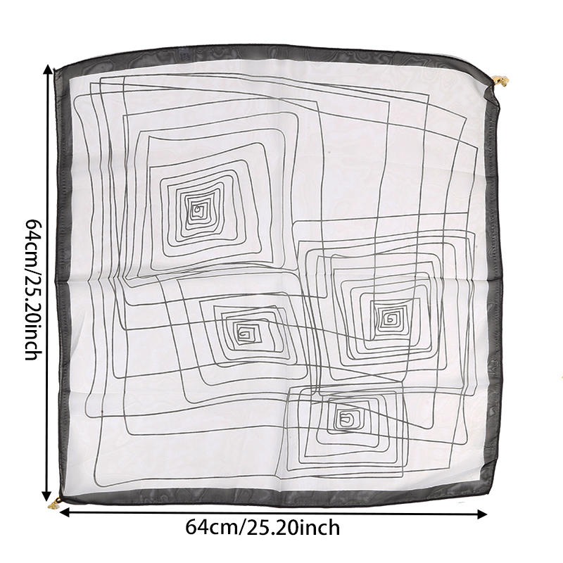 Warm Square Scarf Magnetic Buckle Triangular Silk Scarf Cotton Scarf Women's Spring Autumn and Winter Fashion Scarf