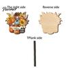Feiertags-Hänge-Türschild Herbsternte Holzaufhänger, Kürbis Sonnenblume Holz Willkommensschild, Saisonales Verandadekoschild Vorderwanddekoration für Thanksgiving