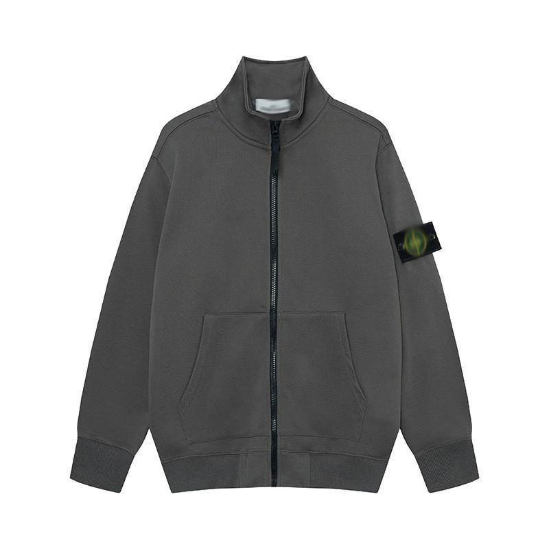 Stone Island Compass Patch Basic Hoodless Sweatshirt Loose Fit Men Women Casual Daily Wear