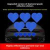 Motorcycle Sticker Reflective Night Safety Warning Electric Scooter Helmet Paper Car Tail Box Rear  Heart-shaped Decorative