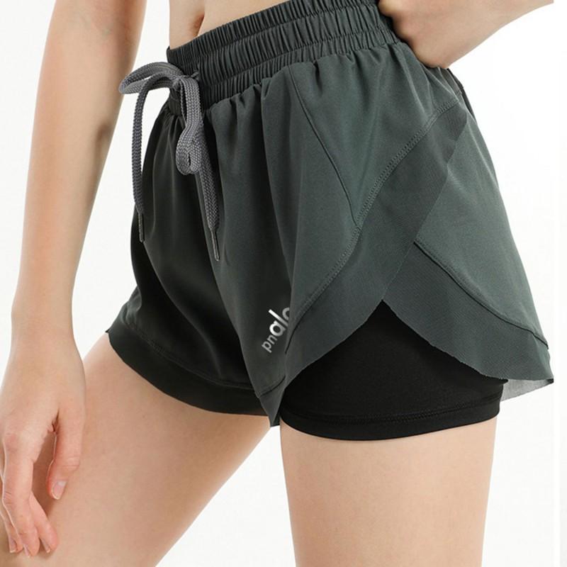 North America Alo Yoga Shorts High Waisted Running Fitness Sports Pants Women
