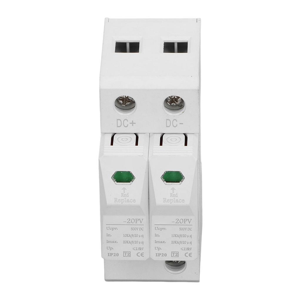 DC Surge Protector Photovoltaic 2P Rail Mount 20KA DC500V Low Voltage Surge Arrester Device