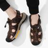 Summer Hiking Shoes Outdoor Sandals for Men Breathable Water Beach Sandals Camping Climbing Aqua Genuine Leather Beach Roman