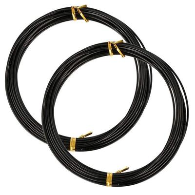 2 Aluminum Wires 5 M X 1.5 Mm - Black