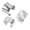 3Pcs/Set Arm Bracelets, C-Shaped Adjustable Open Bangles, Metal Electroplated Stackable Arm Cuffs, Metal Electroplated Bracelets for Women