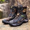 Men's High-Top Tactical Mountaineering and Hiking Boots - Camouflage Combat and Work Footwear