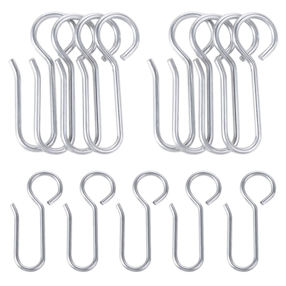 20Pcs S Shaped Curtain Track Hooks Metal Shower Curtain Hanger Drapery Hook Pin  Shower Curtain
