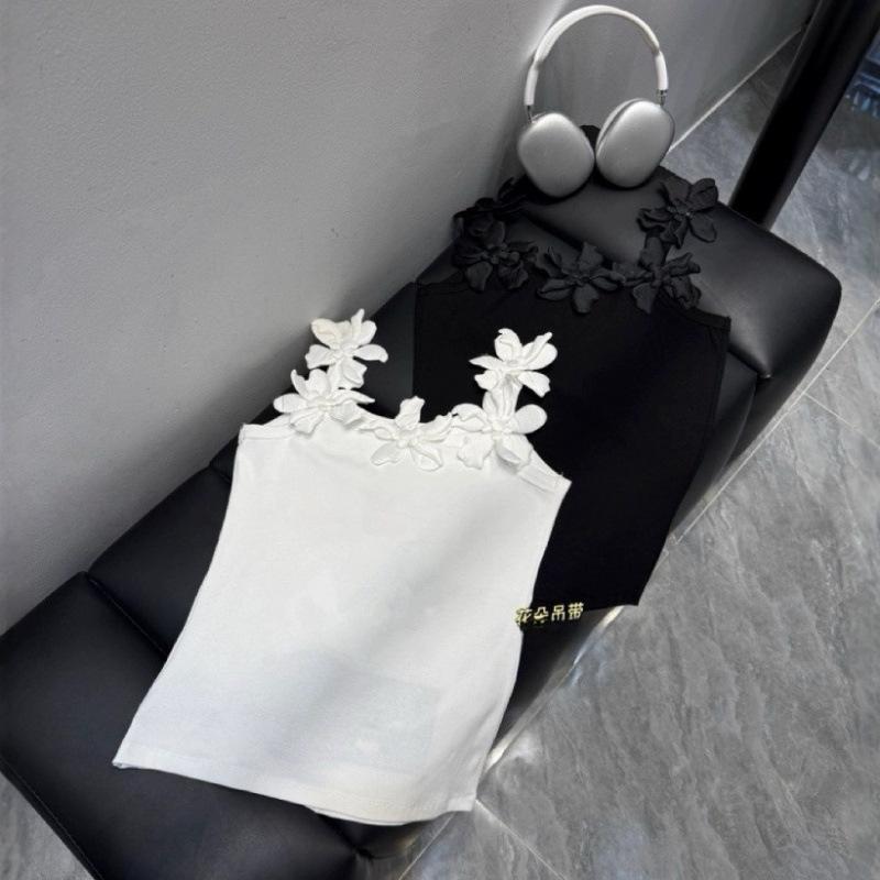 

Thirteen lines of new age-reducing three-dimensional flower vest sling top One size fits all белый