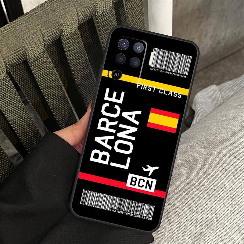 Boarding Pass Plane Ticket Case For Oppo A78 A98 A80 A40 A60 A18 A38 A58 A15 A17 A77 A74 A94 A54 A57S A16 A76 A96 Cover