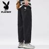 Playboy Men's Loose Straight Cotton Casual Pants