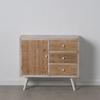 Entrance Unit with Drawers COUNTRY 90 X 35 X 80 Cm Natural White Spruce Wood MDF Wood