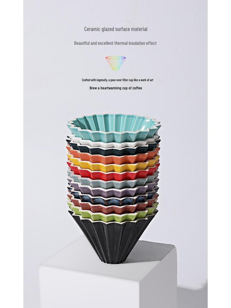 Dopamine Origami Ceramic Pour-Over Coffee Filter Cup