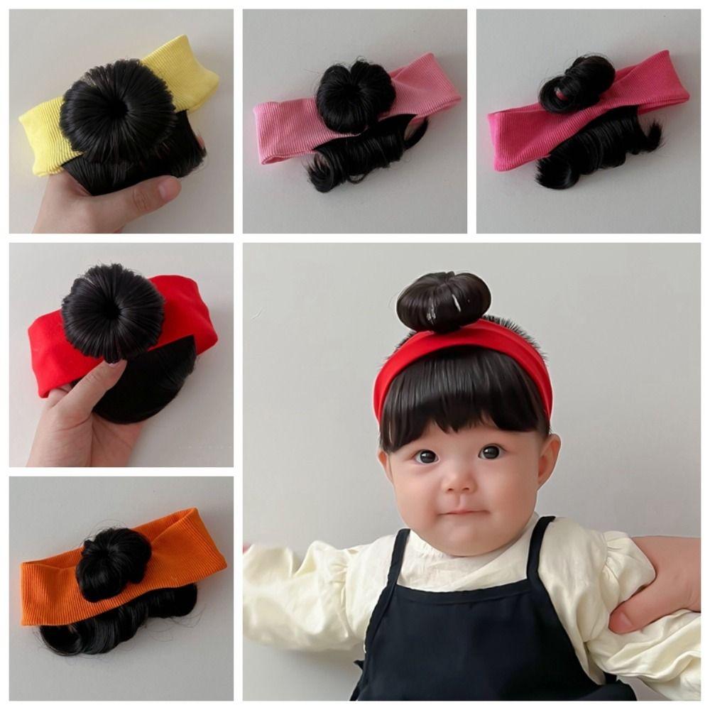 

Пушистый парик для новорожденного, повязка на голову, цветной детский парик, модные детские повязки для волос, реквизит для фотосъемки