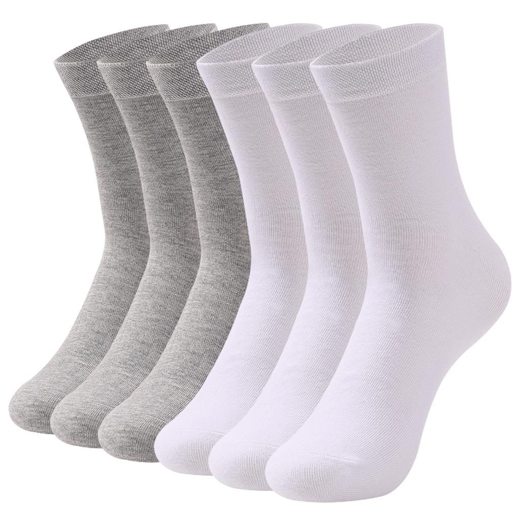 6 Pairs Men Women Cotton Socks Pure Color High Quality Soft Breathable White Black Business Summer Casual Men Socks Large Size