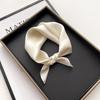 Silk Square Scarf: Solid Color Rolled Edge Headscarf for Women (53cm)
