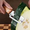Vegetable Peeler with Wood Handle 3-in-1 Stainless Steel Kitchen Tool Bottle Opener Ergonomic Rust-Proof Portable Camping Food Prep Tool