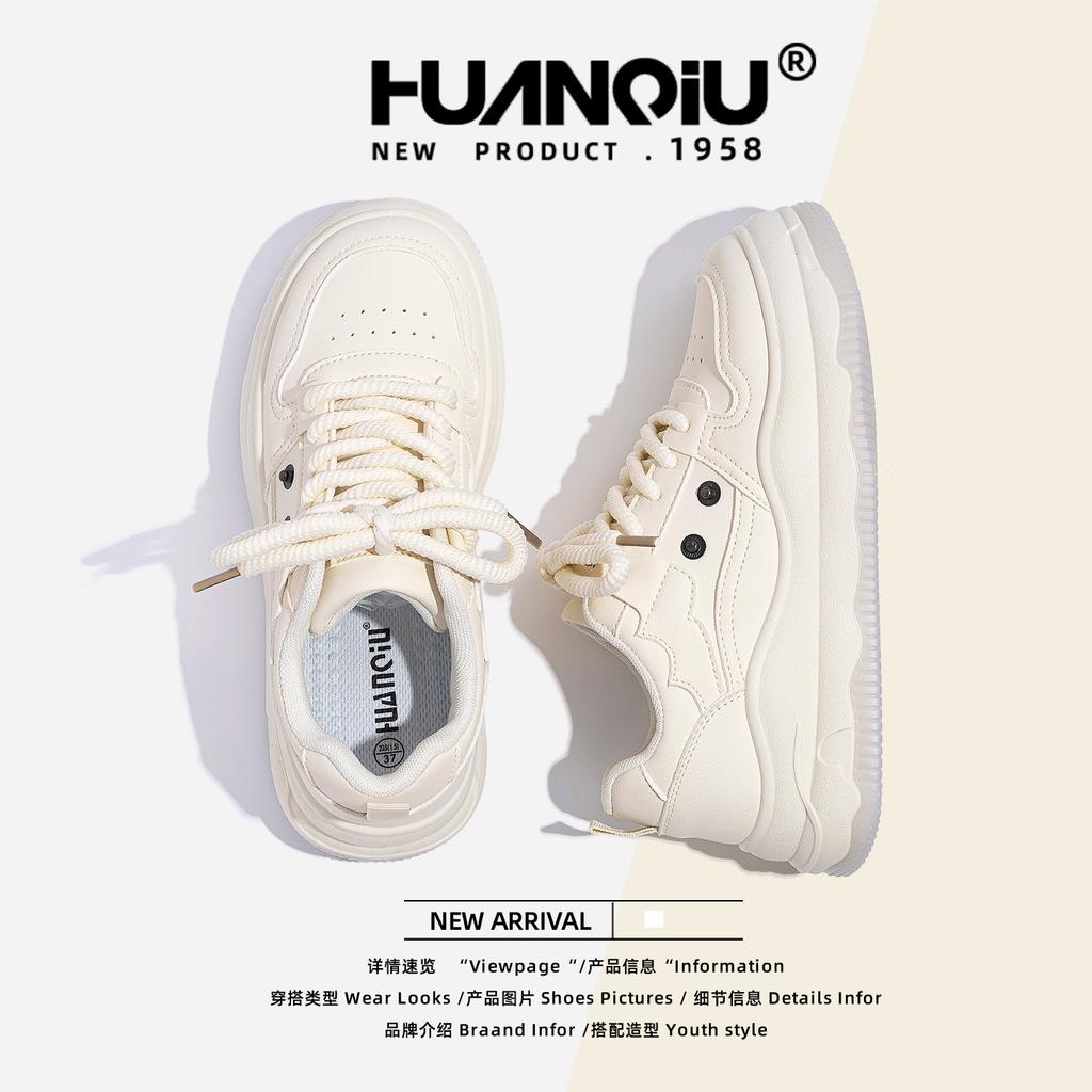 Global Schuhe mit dicker Sohle Damen ZHQ5267-1 neu Herbst vielseitige Nische lässige kleine weiße Schuhe Damenschuhe Tide