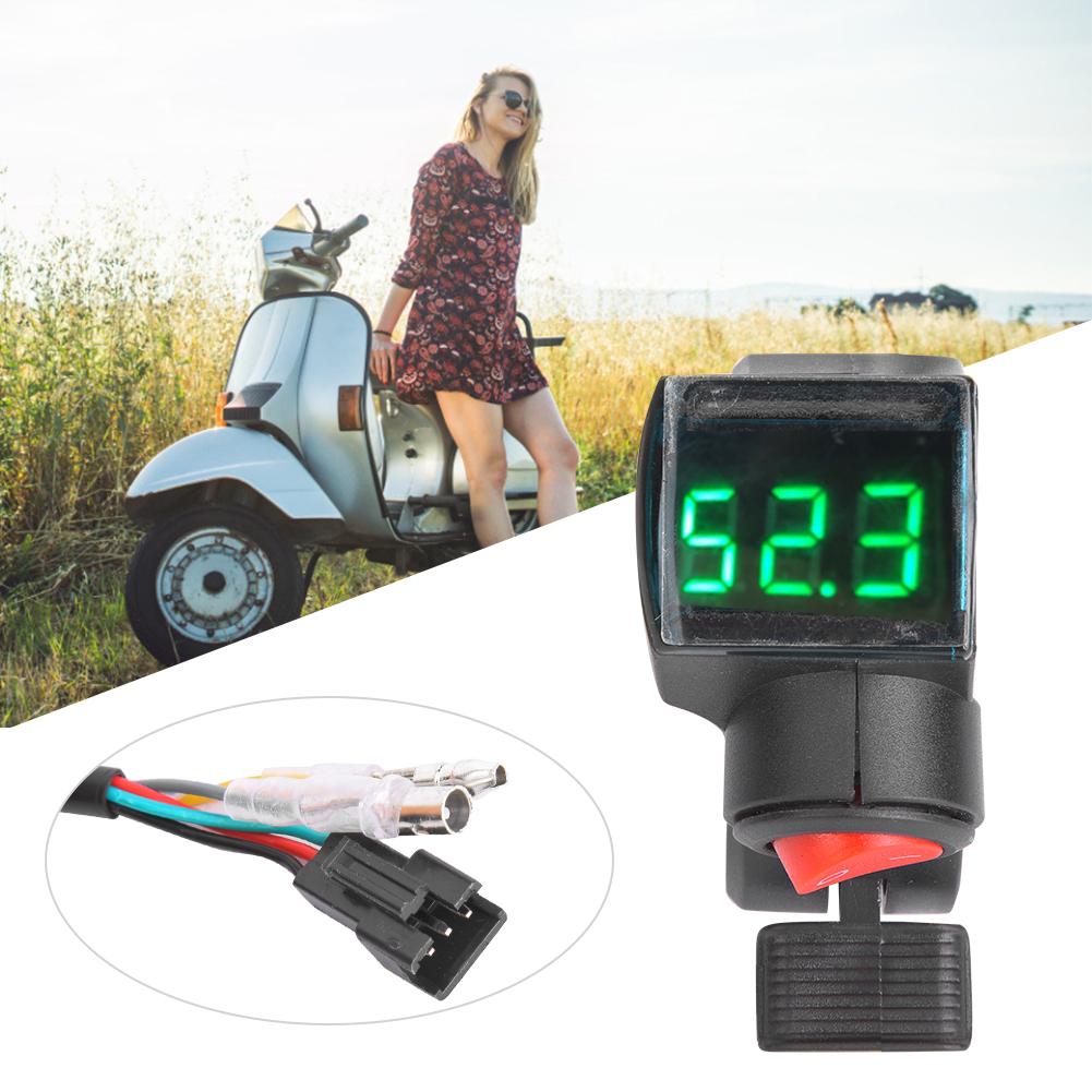 E Bike Thumb Throttle LCD Digital Battery Voltage Display Switch