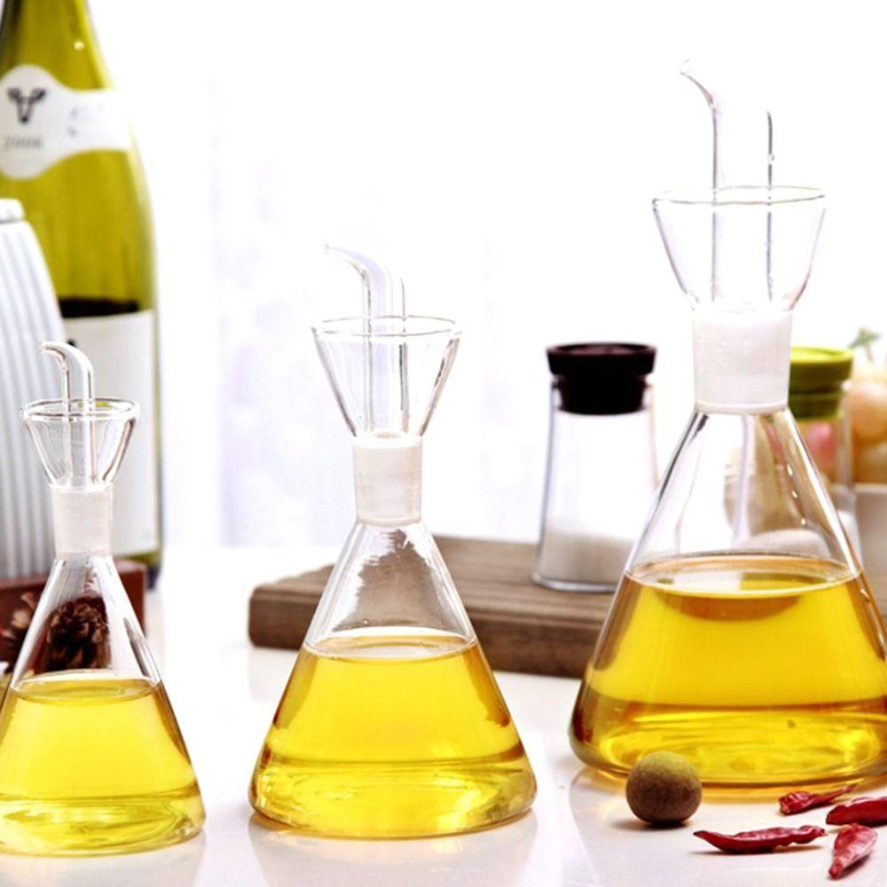 Creative Cruet Pourer Glass Condiment Container Easy To Clean Kitchen Supplies  Cooking