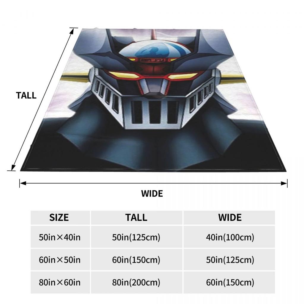 Mazinger Z Ufo Robot 3D Print Blankets Goldorak Anime Grendizer Wool Throw Blankets Bed Sofa Decoration Soft Warm Bedspreads