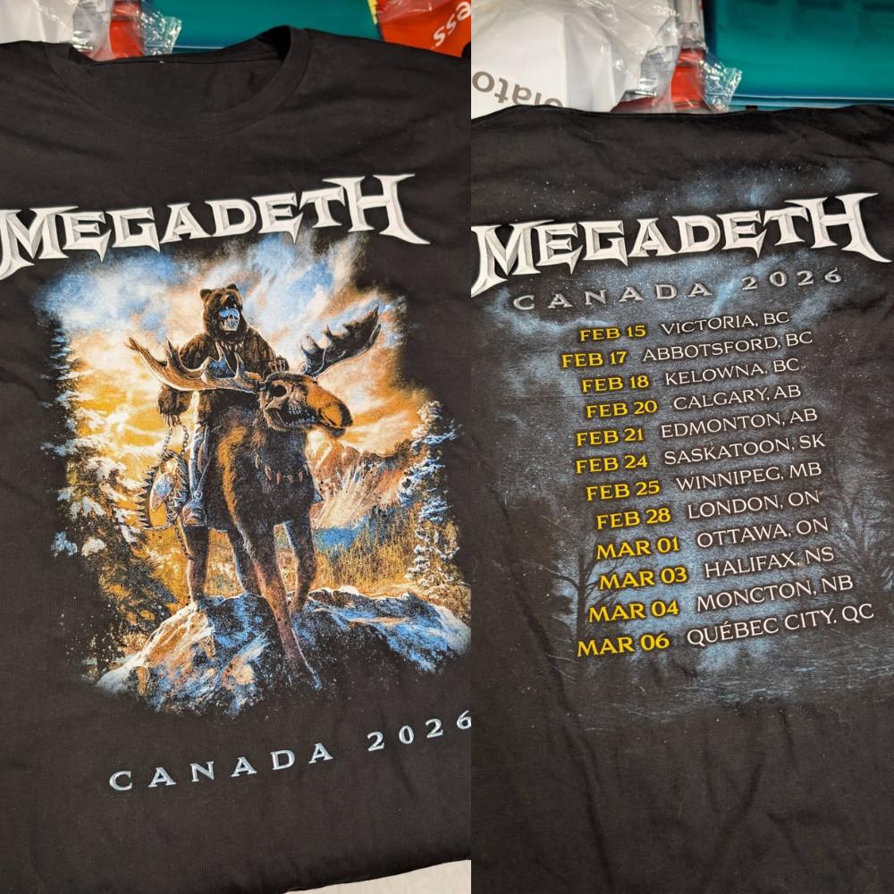 

NewMegadeth Made to Kill Canadian 2026 Tour Merch Tshirt S5XL Unisex T-Shirt M