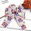 New Football Star Bow Hair Clips - Double Layer Sports Hairpins
