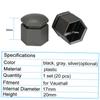 Black 17mm Car Wheel Nut Covers, 20Pcs     Set for , Enhance Finish