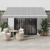 VidaXL Manual Retractable Awning Anthracite and White 400x350 Cm, Awning, Door Awning, Garden Awning, Blind, Awning of 3215792