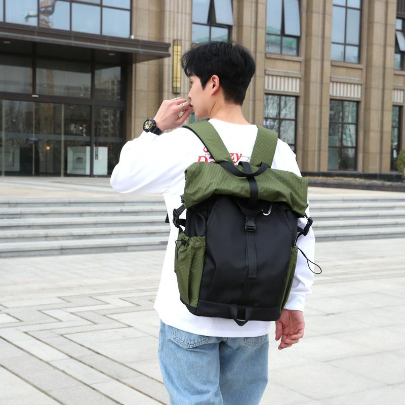 Schoolbag Functional Wind Trend Backpack New Outdoor Sports Hiking Mountaineering Backpack Multifunctional Lightweight College Student School Bag