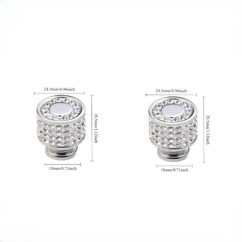 Crystal Drawer Pulls - Single Hole, Multiple Colors for Wine Cabinet, Dresser, Kitchen Cupboard Furniture