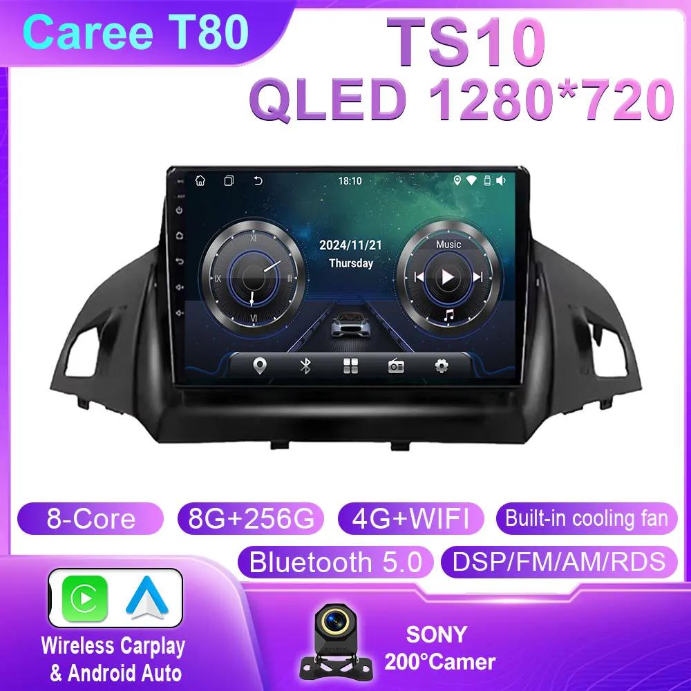 Car Radio For Ford C-MAX Kuga 2 Escape 3 2012 - 2019 Carplay Autoradio Android 14 Auto 4G WIFI GPS Car Multimedia Touch Screen