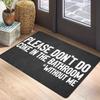 Modern Pop Typography Carpet Mat Rug Quote Arrow Cork Home Decoration Bathroom Entryway Brown Black Gray Green Yellow White