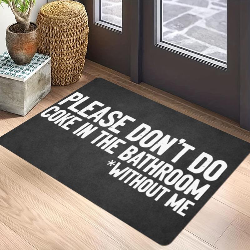 Modern Pop Typography Carpet Mat Rug Quote Arrow Cork Home Decoration Bathroom Entryway Brown Black Gray Green Yellow White