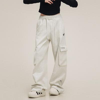 Overalls Women's Casual Trend High Street Hip Hop Loose and Skinny Sports Pants Wide Leg Versatile Straight Pants