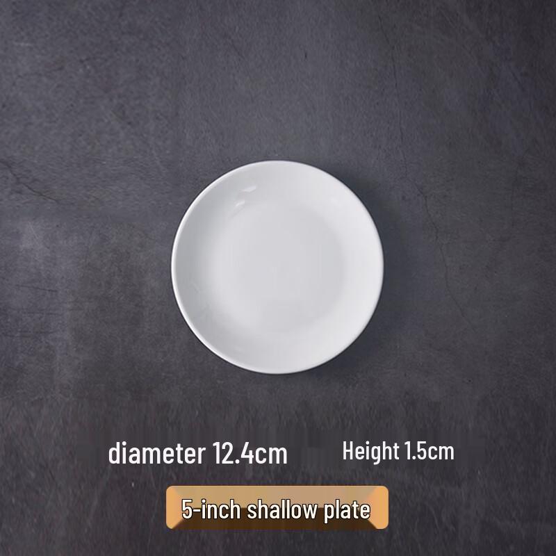 White Round Ceramic Dinner Plate