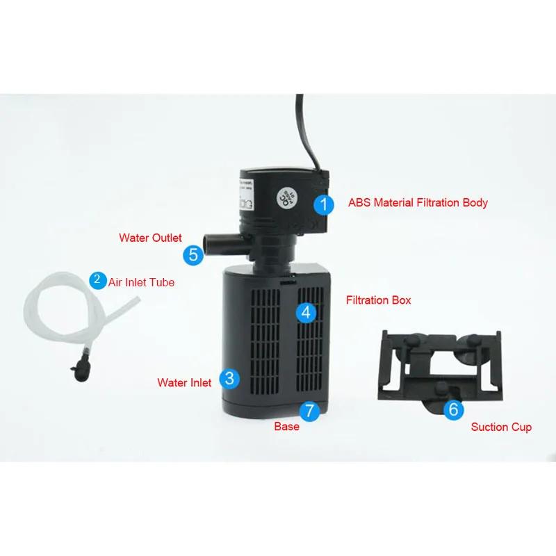 240V 18W Aquarium Filter Pump For Fish Tank Internal Submersible Pump Spray Flow Biological Plus Power Filter Pump