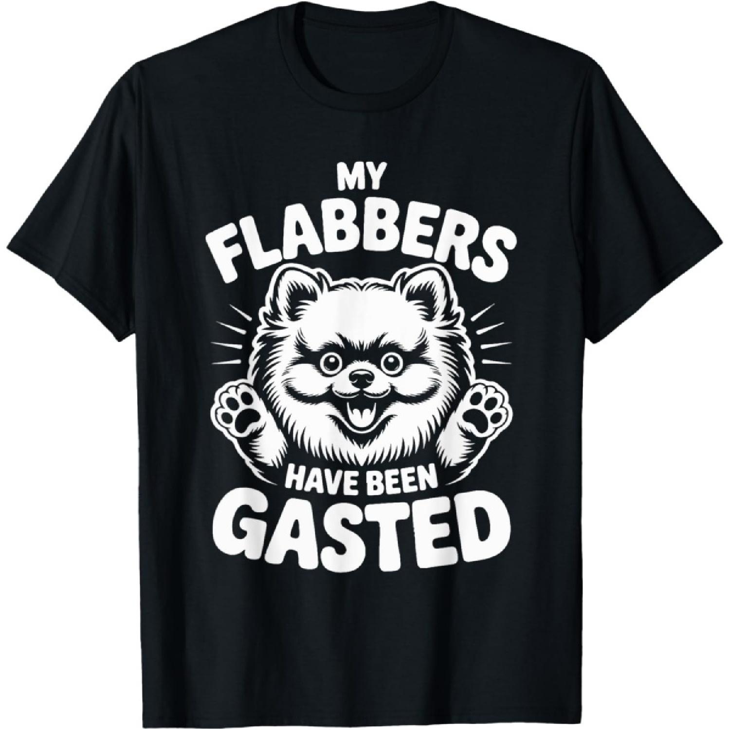 My Flabbers Have Been Gasted Funny Pomeranian T-Shirt S чёрный