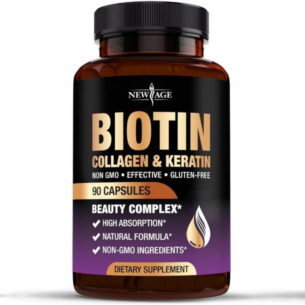 Biotin Collagen Keratin Hyaluronic Acid Hair Growth Vitamins AGE - 50 000mcg