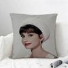 Actress Audrey Hepburn Cushion Cover Natural Linen Pillowcase Set AllinOne Decor for Sofa Bedroom  Chair