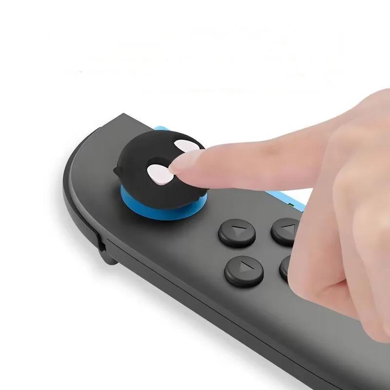 4pcs Cute Soft Silicone Joystick Caps Thumb Grips Cover for Switch 2 Joy Con Controller Protection Video Game Accessories