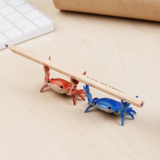 Weightlifting Crab Pen Holder Creative Desktop Organizer Decorative Desk Accessory for School Office Home Desk