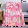 Cherry Blossom Ditsy Ultra Soft Sherpa Fleece Blanket Fluffy Warm Halloween Cozy Throw for Sofa Couch Bedroom Gift All Season