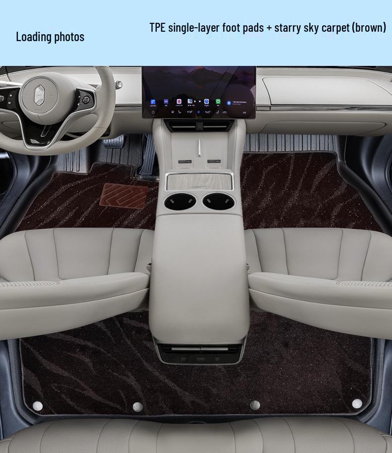 Zhiji R7 Custom-Fit 25-Model Double-Layer TPE Floor Mats, Original Car Color