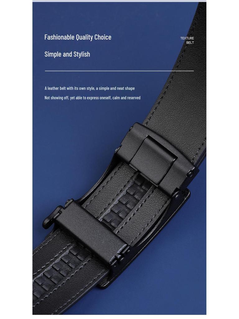 Seven Wolves Men's Leather Belt with Automatic Buckle - Versatile, High-End Business Accessory and Gift.