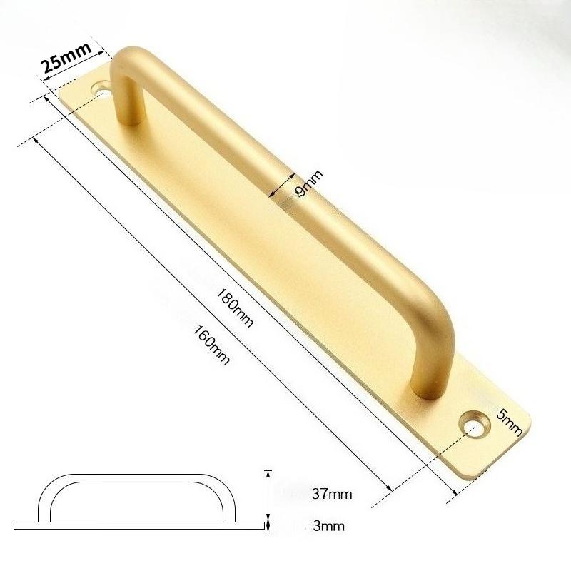 2pcs Sliding Barn Door Handle, Aluminium Alloy Cabinet Door Handle Hardware for Wardrobe Cupboard Closet Garage Shed with Screws