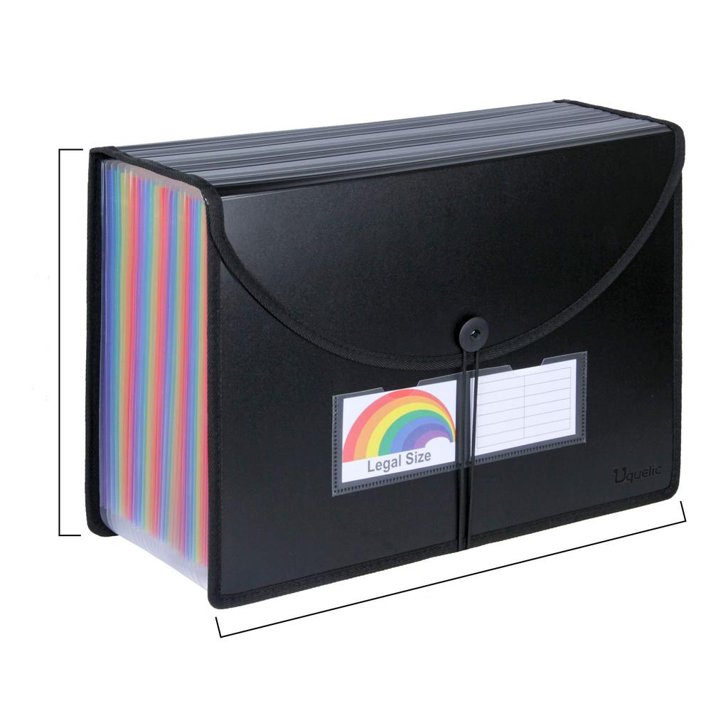 PIKAPIKA File Rack A4 25 Pocket Color File Box Large Capacity Expandable Folding File Storage Box Divider Storage Box Organizer