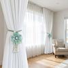 Verstellbare Blumen-Vorhangbänder mit Perlenanhänger Vorhang-Bindeleine Vorhang-Bindung Schlafzimmer