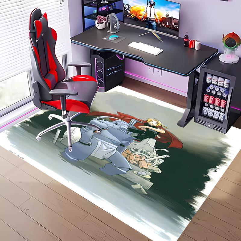Fullmetal Alchemist -Themed Entrance Mat,Non-Slip Mat Area Rug,Room Decor,Outdoor Decor,Kitchen Rug,Doormat - Machine Washable,Easy to Clean
