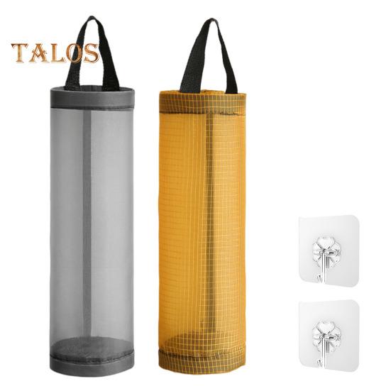 

Держатель для продуктовых сумок Диспенсер для пластиковых пакетов Прозрачная сетчатая конструкция Большая вместимость продуктовых сумок Держатели для хозяйственных сумок